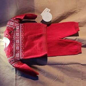 Edgehill Collection fair isle knit sweater and leggings set